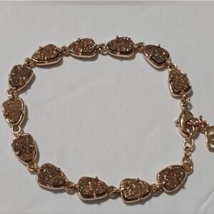 Kendra Scott Rose Gold And Sand‎ DRUSY Susanna Bracelet